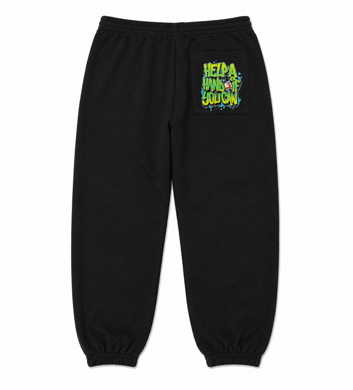 Help A Hand If You Can Sweatpants Black