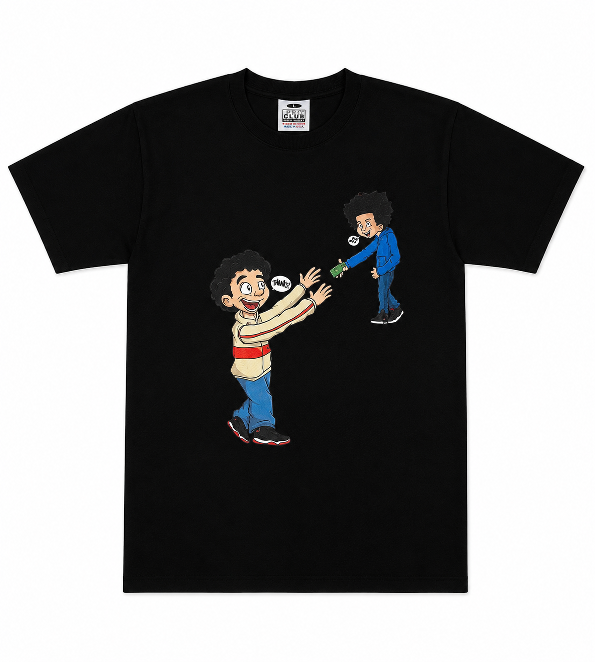 Help A Hand If You Can Black T-Shirt